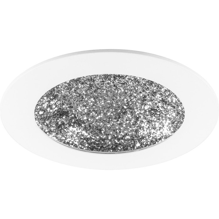 Встраиваемый светодиодный светильник AL9070, 12W, 480Lm, 4000K, цвет белый с серебром, d=165мм   387