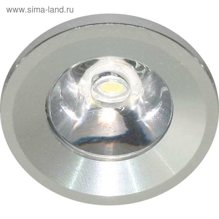 

Встраиваемый светодиодный светильник G770, 1 LED, 1 W, цвет серебро, d=25мм