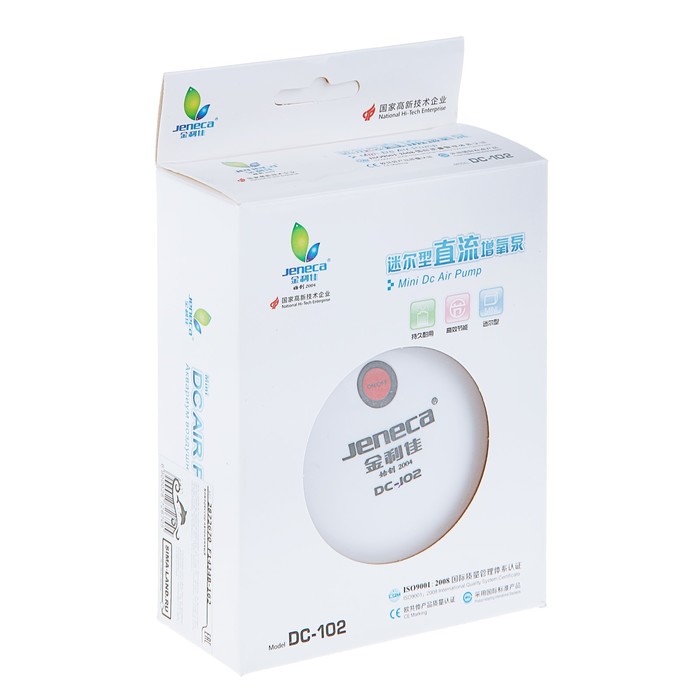 Компрессор внешний автономный Jeneca DC-102, 0,4 л/мин, на батарейках 2xАА