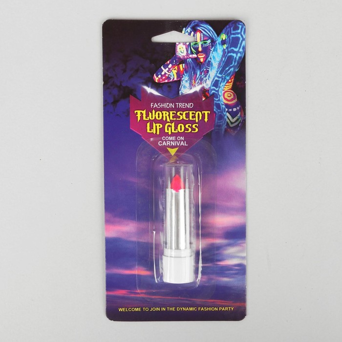 Грим-помада 3,2 г, неоновое свечение, цвет розовый