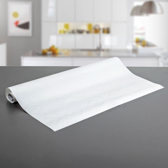 Коврик противоскользящий "Ромбики" 45х100 см, цвет белый