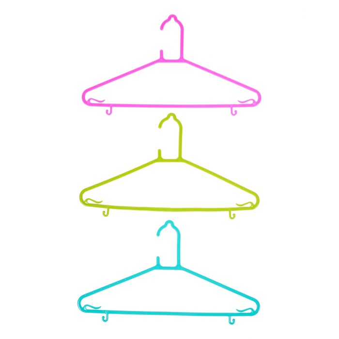 Вешалка-плечики 42х23,5х0,4 см, цвет МИКС