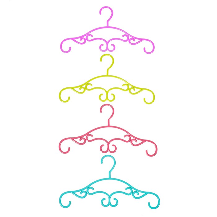 Вешалка-плечики "Вьюнок" 42,5х22х1 см, цвет МИКС
