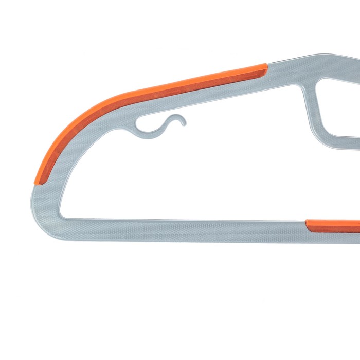 Вешалка-плечики с антискользящей перекладиной "Спорт" 41х22 см, цвет голубой