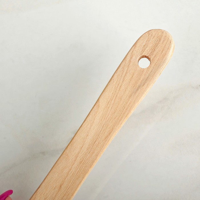 Мочалка для тела с ручкой, одноцветная, цвет МИКС