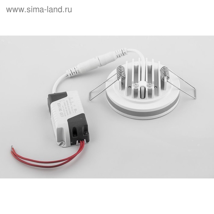 

Встраиваемый светодиодный светильник AL600, 7W, 560 Lm, 4000К, белый, d=65мм