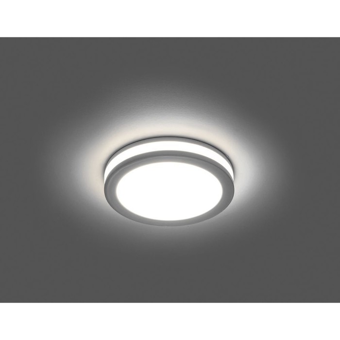 Встраиваемый светодиодный светильник AL600, 7W, 560 Lm, 4000К, белый, d=65мм