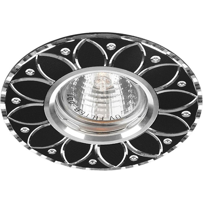 Встраиваемый светильник GS-M389BK, MR16, 50W, цвет черный, d=60мм