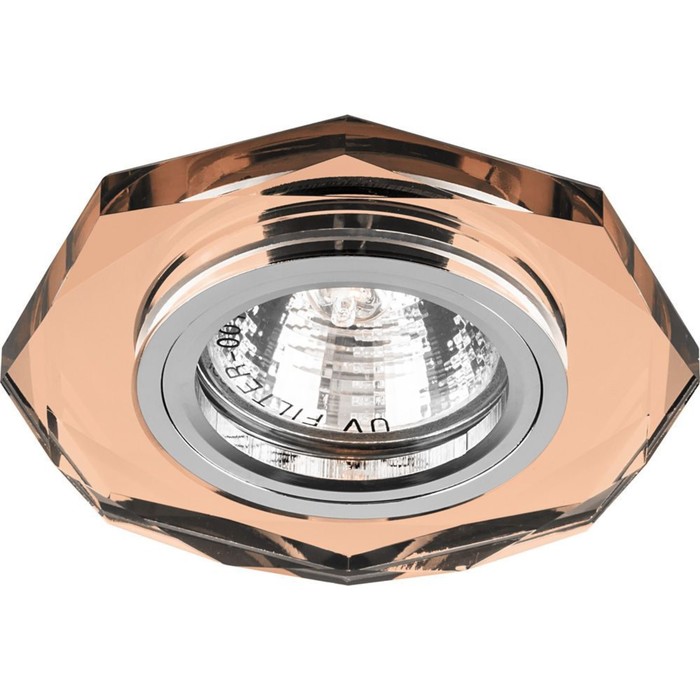 Встраиваемый светильник 8020-2, MR16, 50W, цвет коричневый, d=55мм