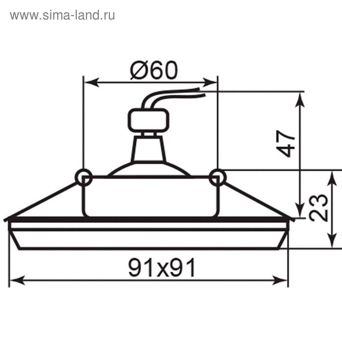 

Встраиваемый светильник 8170-2, MR16, 50W, цвет серебро, d=60мм