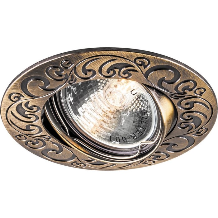 Встраиваемый светильник 2005DL, MR16, 50W, цвет золото, d=75мм