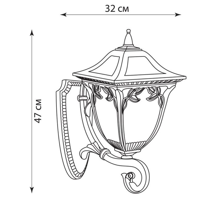 Светильник PL4081, 100W, E27, цвет золото