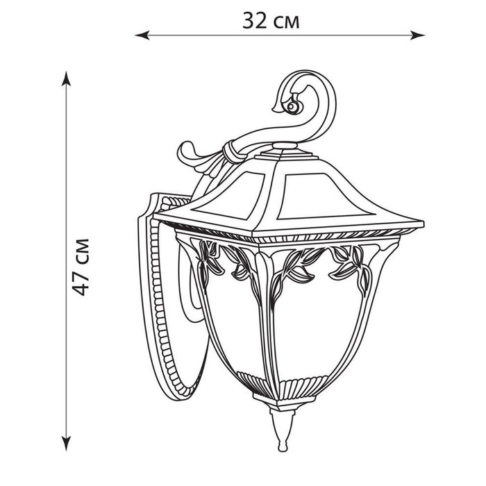 Светильник PL4082, 100W, E27, цвет золото