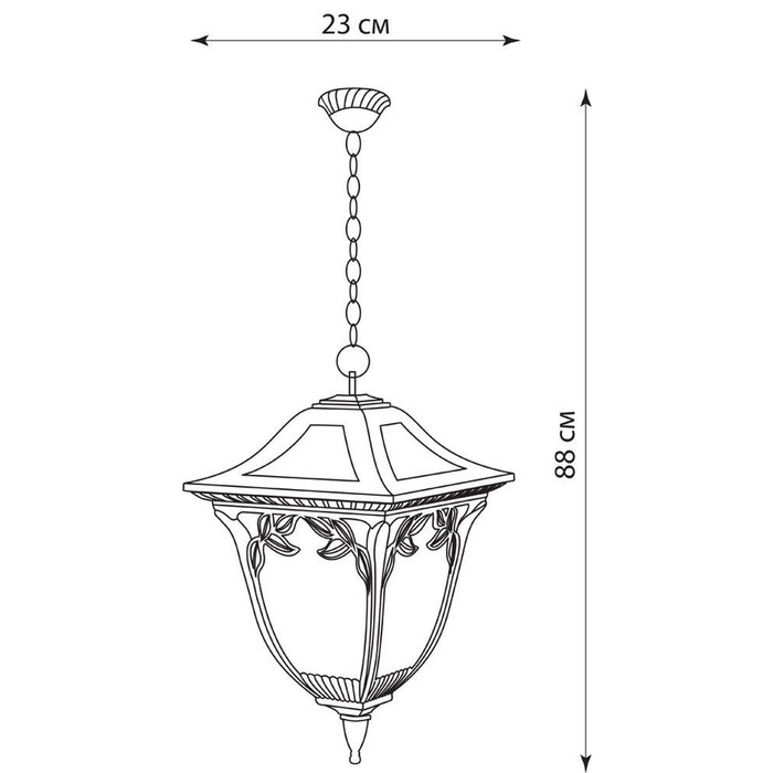 Светильник PL4085, 100W, E27, цвет золото