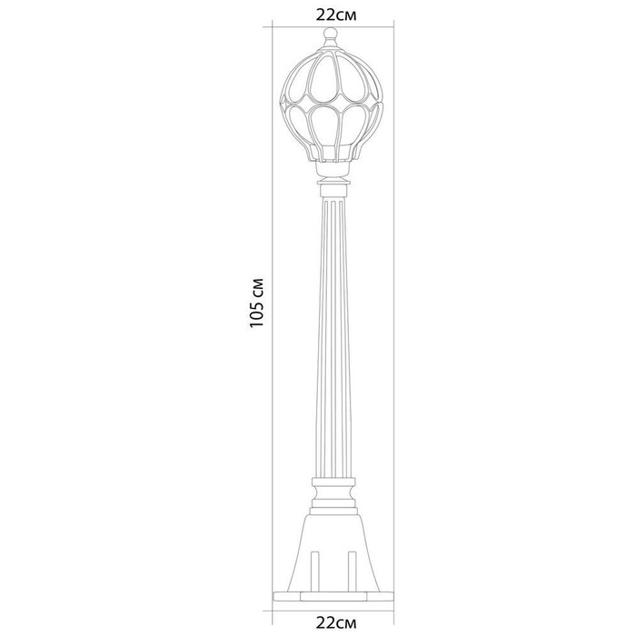 Светильник PL3806, 60W, E27, цвет золото