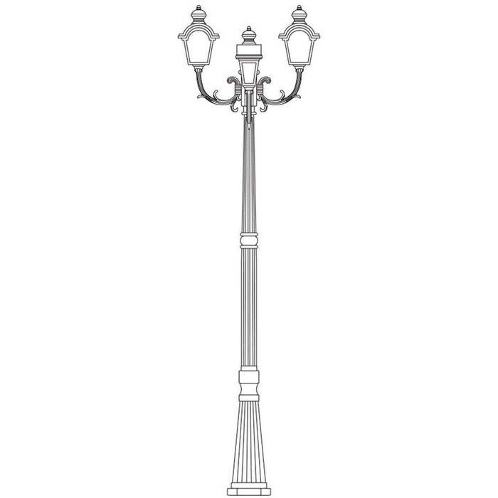 Светильник PL4019, 3x60W, E27, цвет золото