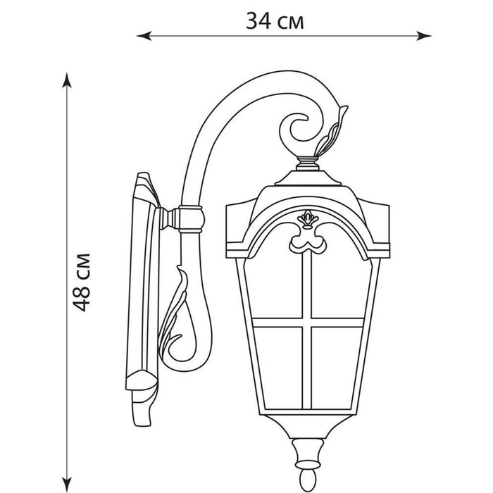 Светильник PL5103, 100W, E27, цвет золото