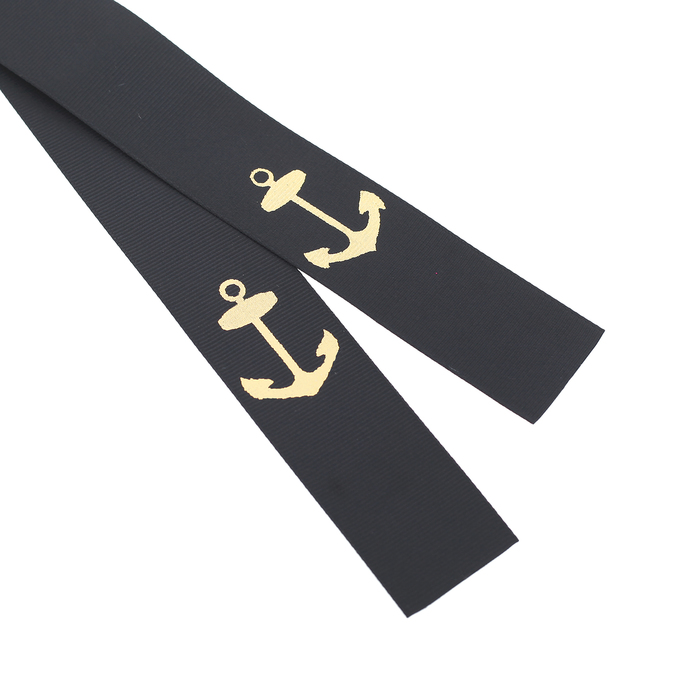 Репсовая лента Военно-морской флот золотое тиснение ширина 3см длина 145см