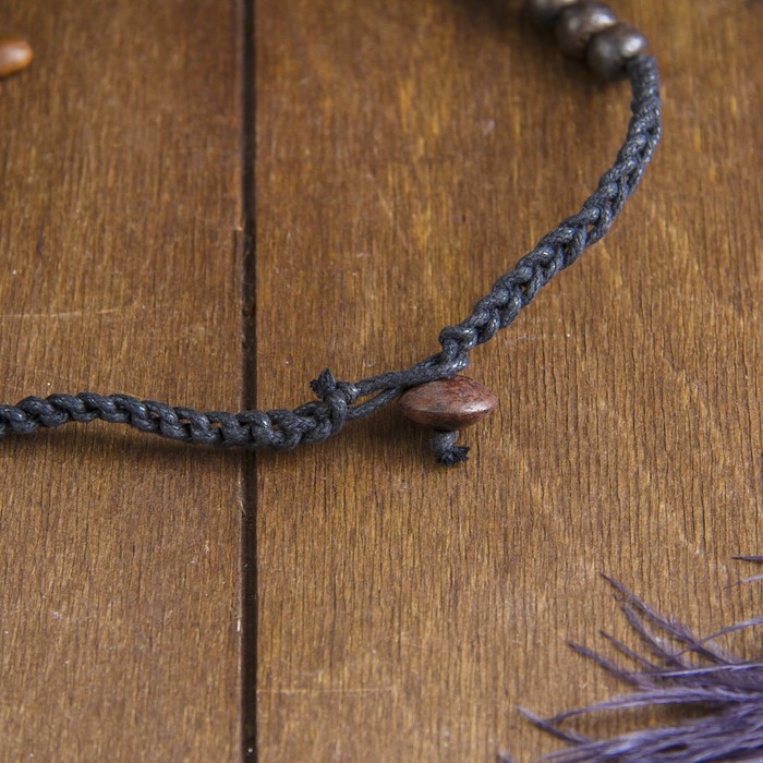 Колье "Красный амулет" 27х5х0,5 см