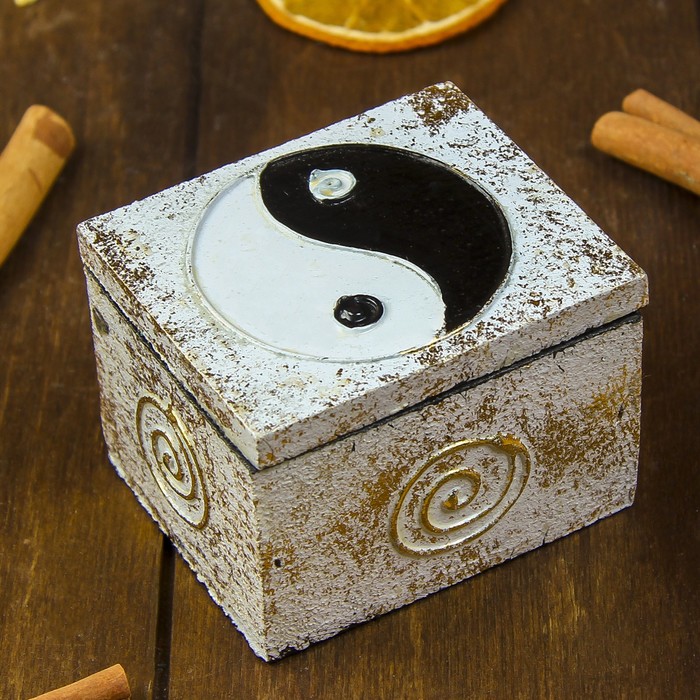 Шкатулка "Ин-Янь в золоте" 7х6х5 см