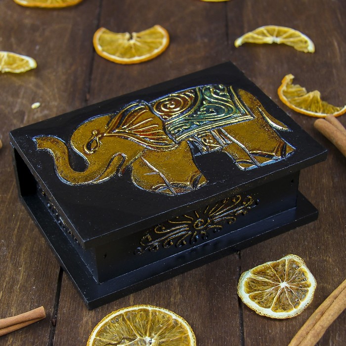 Шкатулка "Слоник золотой" 15х10х5 см