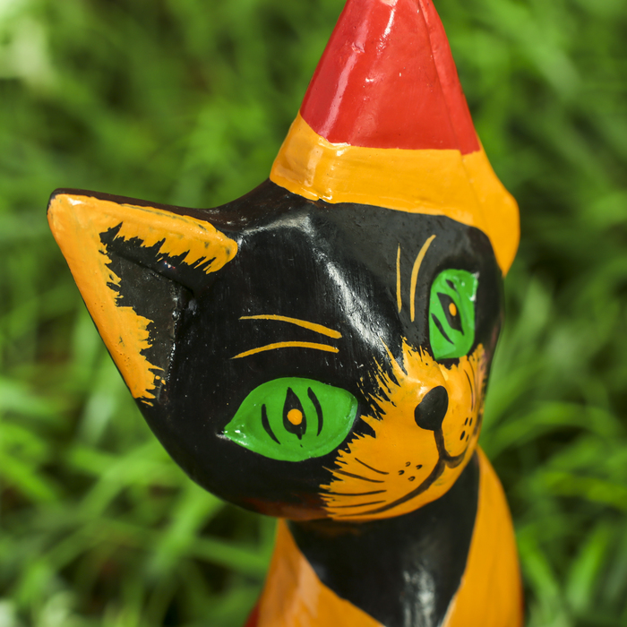 Сувенир дерево "Кошечка новый год" 9х3х20 см