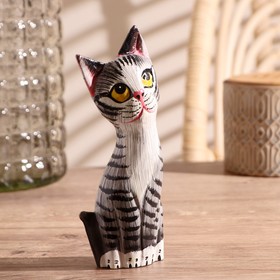 

Сувенир дерево "Котёнок" серенький 6х3х18 см