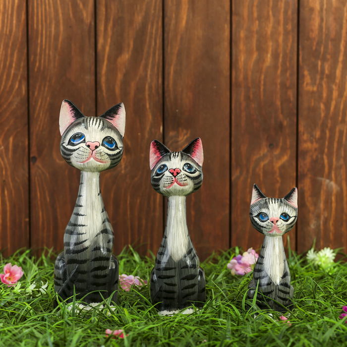 Сувенирный набор "Кошечки чудо"(15,20,25) 13х7х25 см