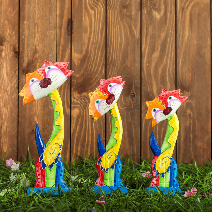 Набор сувенирный "Кошки из сказки" (20,25,30) 19х9х30 см