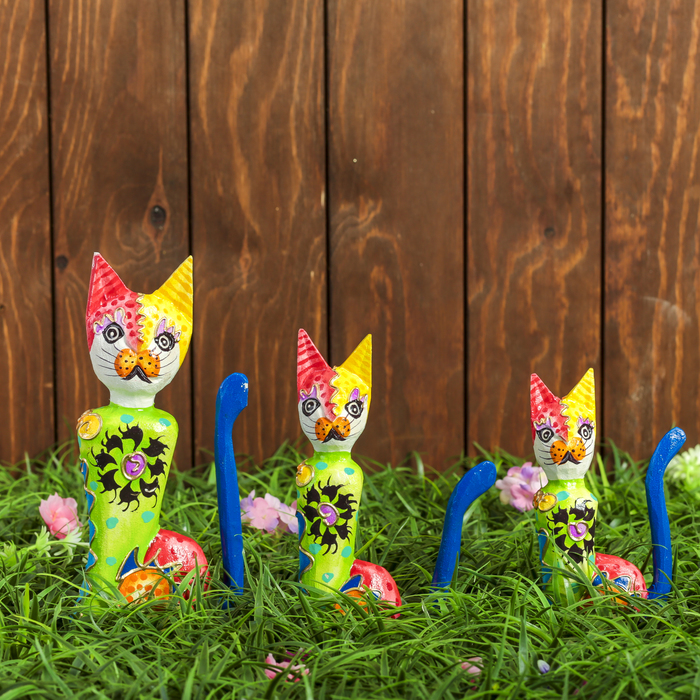 Набор сувенирный "Сказочные кошки" (14,16,20) 12х9х20 см