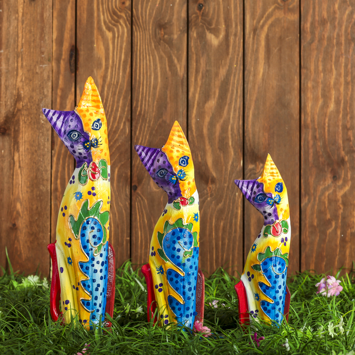 Набор сувенирный "Кошки разноцветные" (25,30,35) 17х5х35 см