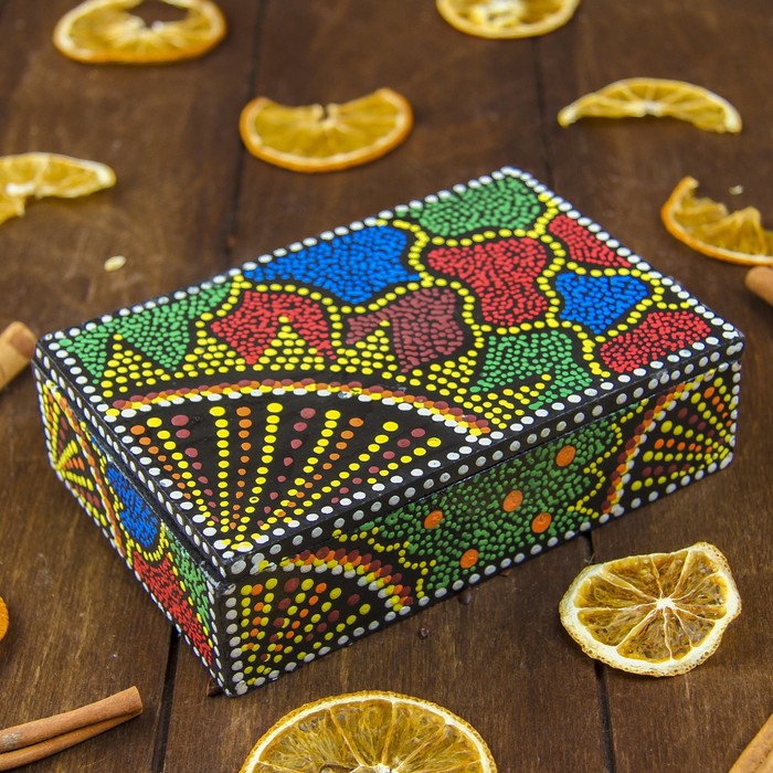 Шкатулка "Листочки" 15х10х4 см