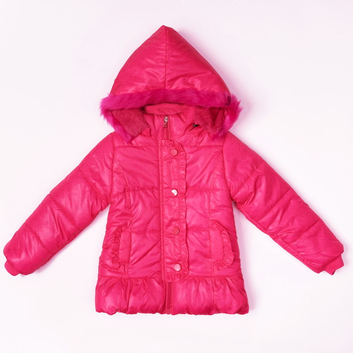 Куртка для девочки "Горошек", рост 98-104 см, цвет розовый