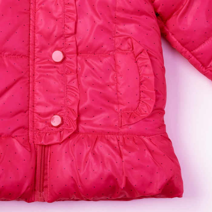 Куртка для девочки "Горошек", рост 98-104 см, цвет розовый