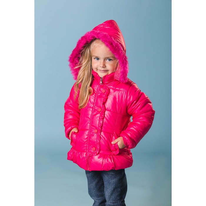 Куртка для девочки "Горошек", рост 98-104 см, цвет розовый