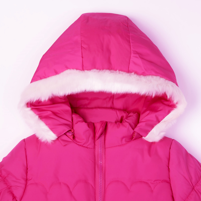 Куртка для девочки "Карманы-мышки", рост 104-110 см, цвет фуксия