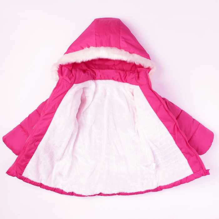 Куртка для девочки "Карманы-мышки", рост 104-110 см, цвет фуксия