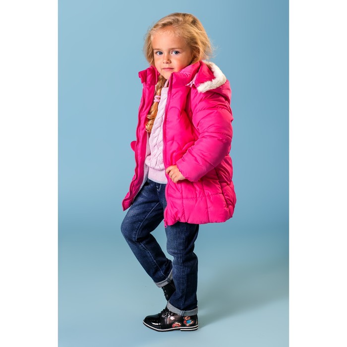 Куртка для девочки "Карманы-мышки", рост 104-110 см, цвет фуксия