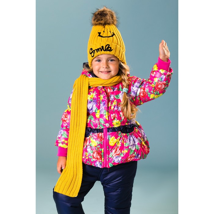 Комплект для девочки "Розовые цветы", рост 86-92 см, цвет розовый