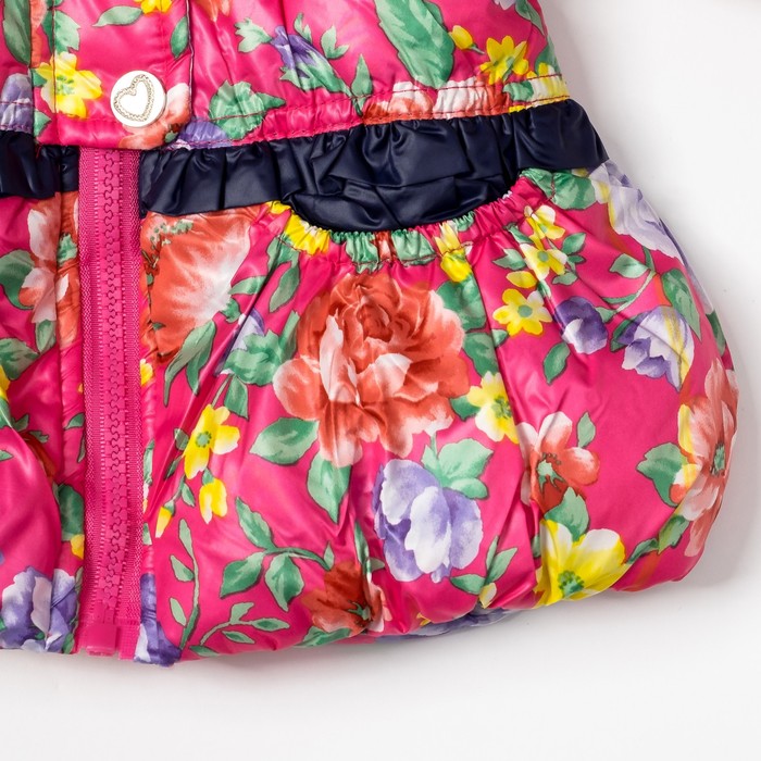 Комплект для девочки "Розовые цветы", рост 92-98 см, цвет розовый