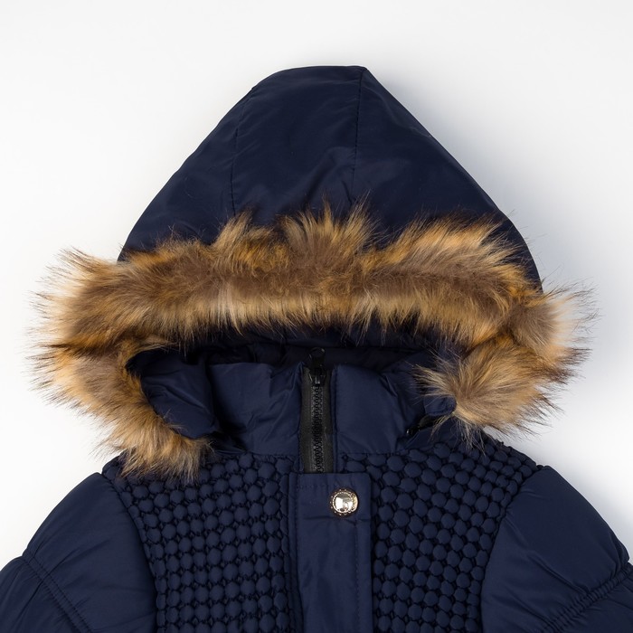 Куртка удлиненная для девочки "Леди", рост 128-134 см, цвет синий