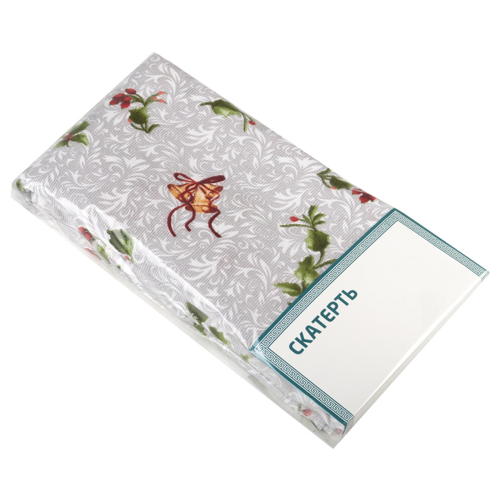 Скатерть рогожка 145*145 см "Рождественская звезда", 160 г/м2, хлопок 100%