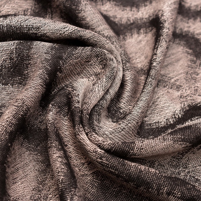 Палантин двусторонний "Клевер" 7 22 19 307 1652 цвет коричневый, р-р 75Х170