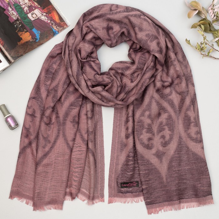 Палантин двусторонний "Винтаж" 7 22 25 307 1652 цвет фиолетовый/сиреневый, р-р 75Х170