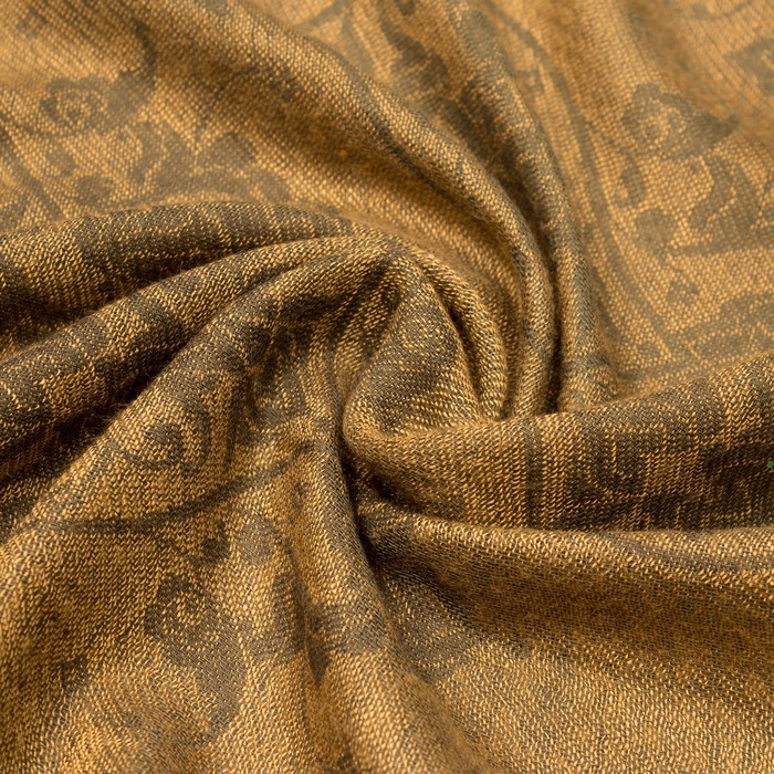 Палантин двусторонний "Винтаж" 7 22 25 307 1652 цвет зелёный/золотой, р-р 75Х170