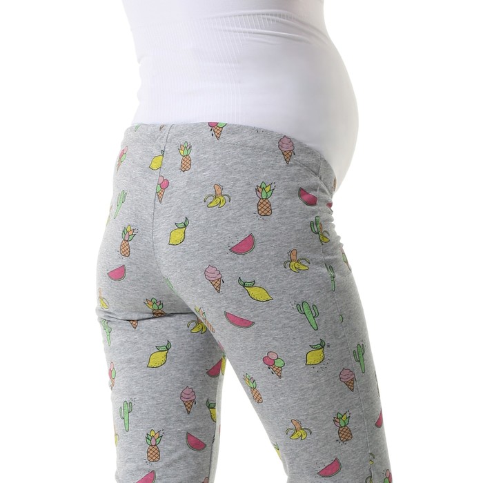 Брюки домашние для беременных цвет меланж фрукты, р-р 46