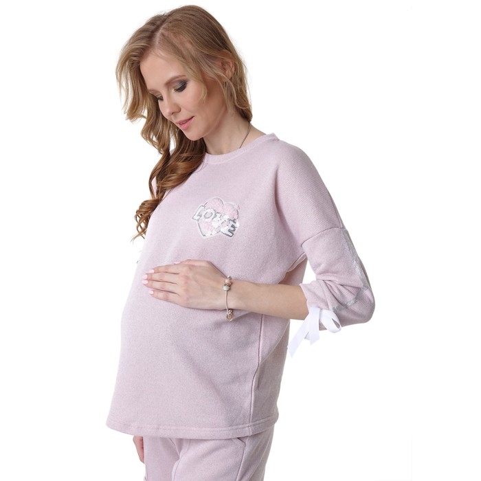 Комплект для беременных цвет розовый люрекс, р-р 50