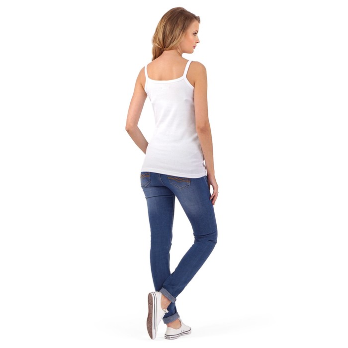 Майка для беременных цвет белый принт, р-р 52