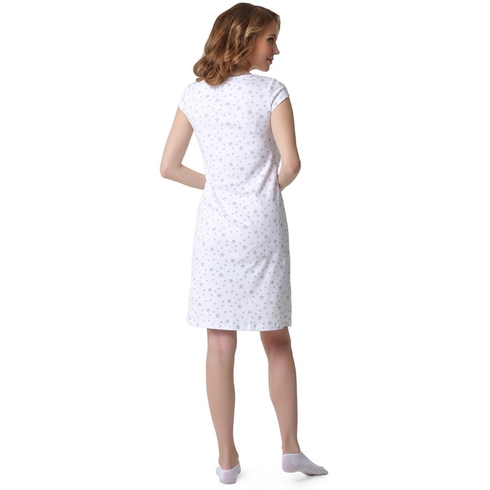 Сорочка для беременных и кормящих цвет белый, р-р 46