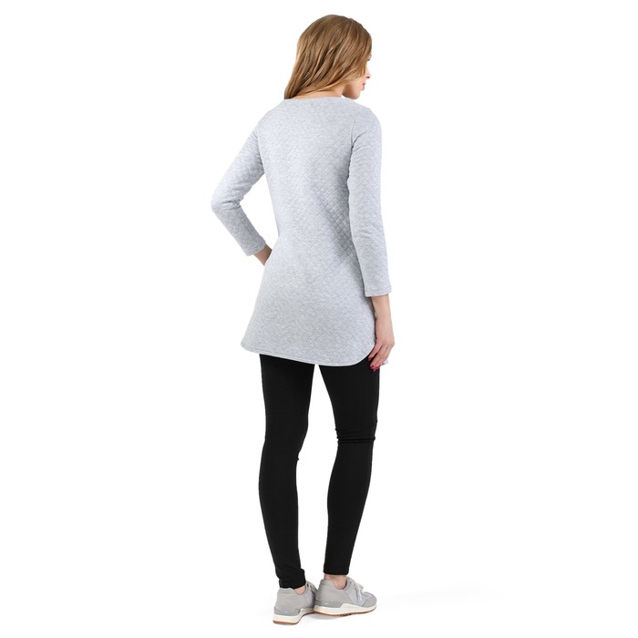 Туника для беременных и кормящих цвет серый меланж, р-р 42